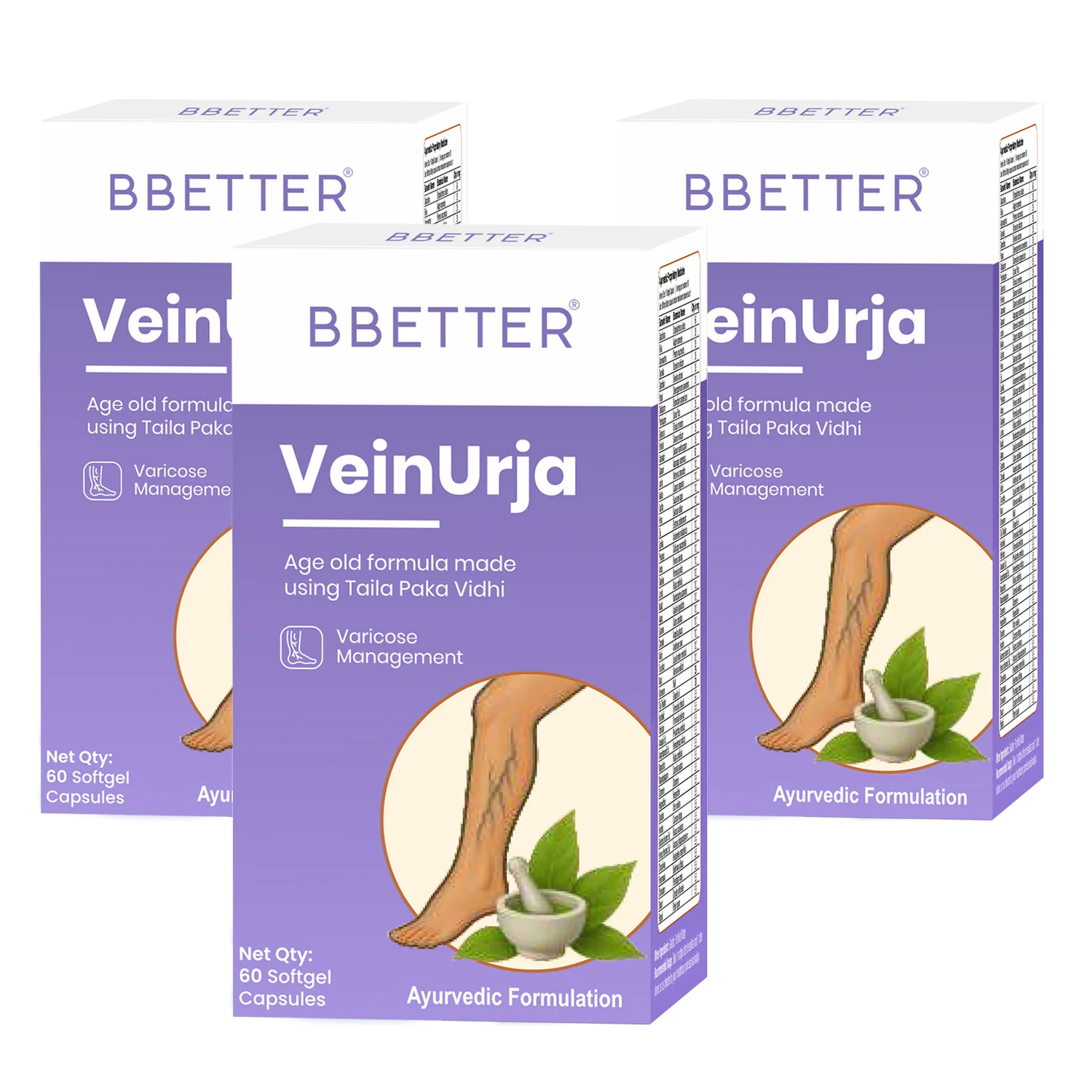 BBETTER VeinUrja - Ayurvedic Supplement for Varicose Vein Relief & Healthy Circulation - Image 7